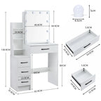 OEM Vanity Dressing Table 3-Colour LED Mirror White