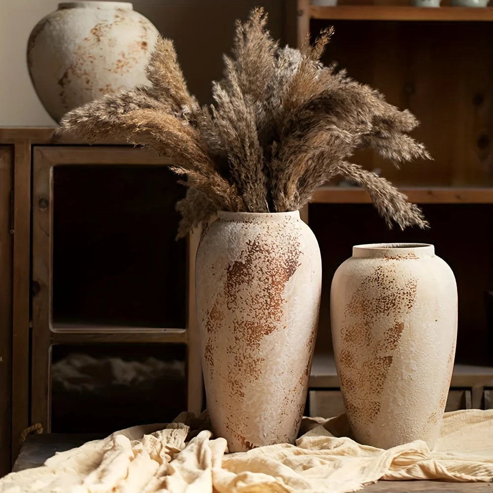 OEM Decorative Vase Speckled Ceramic Design Beige Small