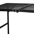 OEM Folding Grill Table Adjustable Height Steel Mesh Top Black 90 × 60 ×70cm