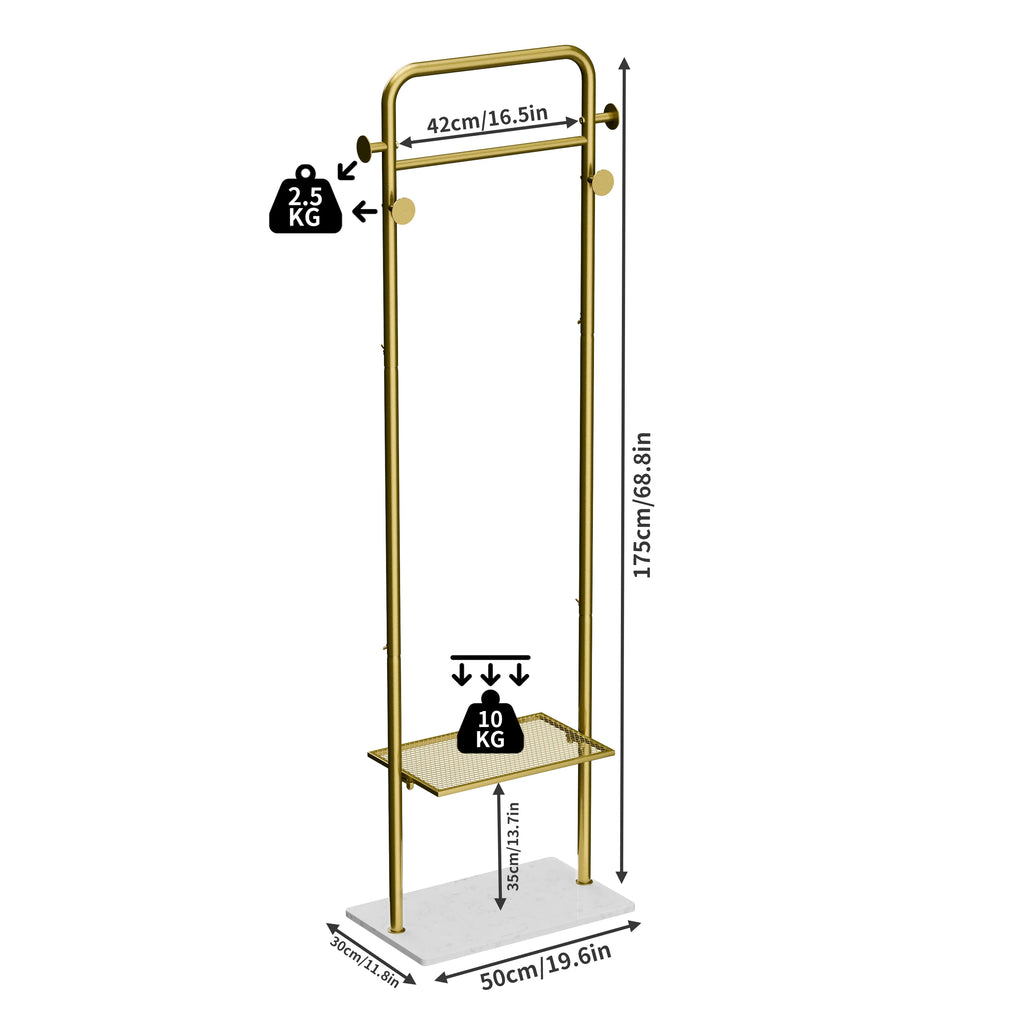 OEM Clothing Rack Marble Effect Base Gold