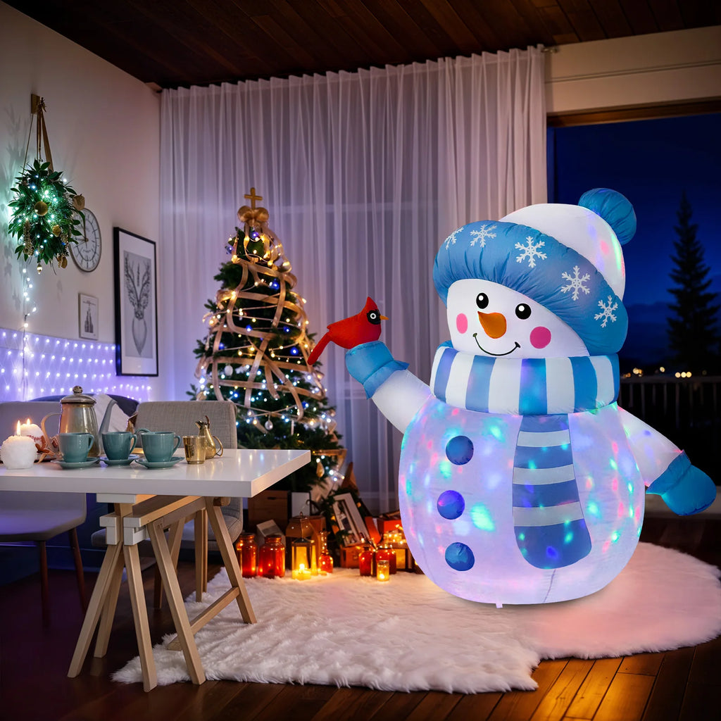 OEM Christmas Inflatable Snowman Colourful Lights Outdoor 5ft 100V-127V