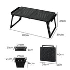 OEM Folding IGT Camping Table with BBQ Grill Black 81x39x31cm