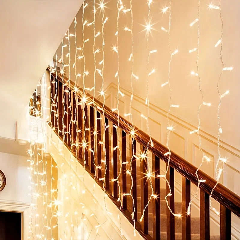 OEM Curtain Fairy String Lights DC 5V Gold 3x3m
