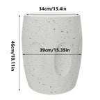 OEM Side Table Lightweight Concrete Faux Terrazzo White