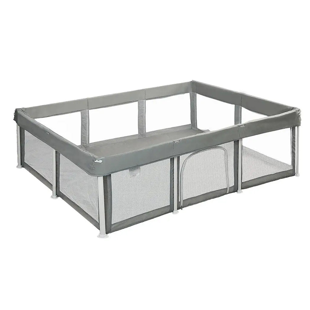 OEM Foldable Baby Playpen Portable Mesh Safety Fence Grey 120x180x65cm