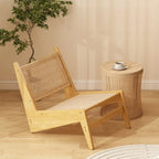 Lounge Armchair with Backrest - Light Oak