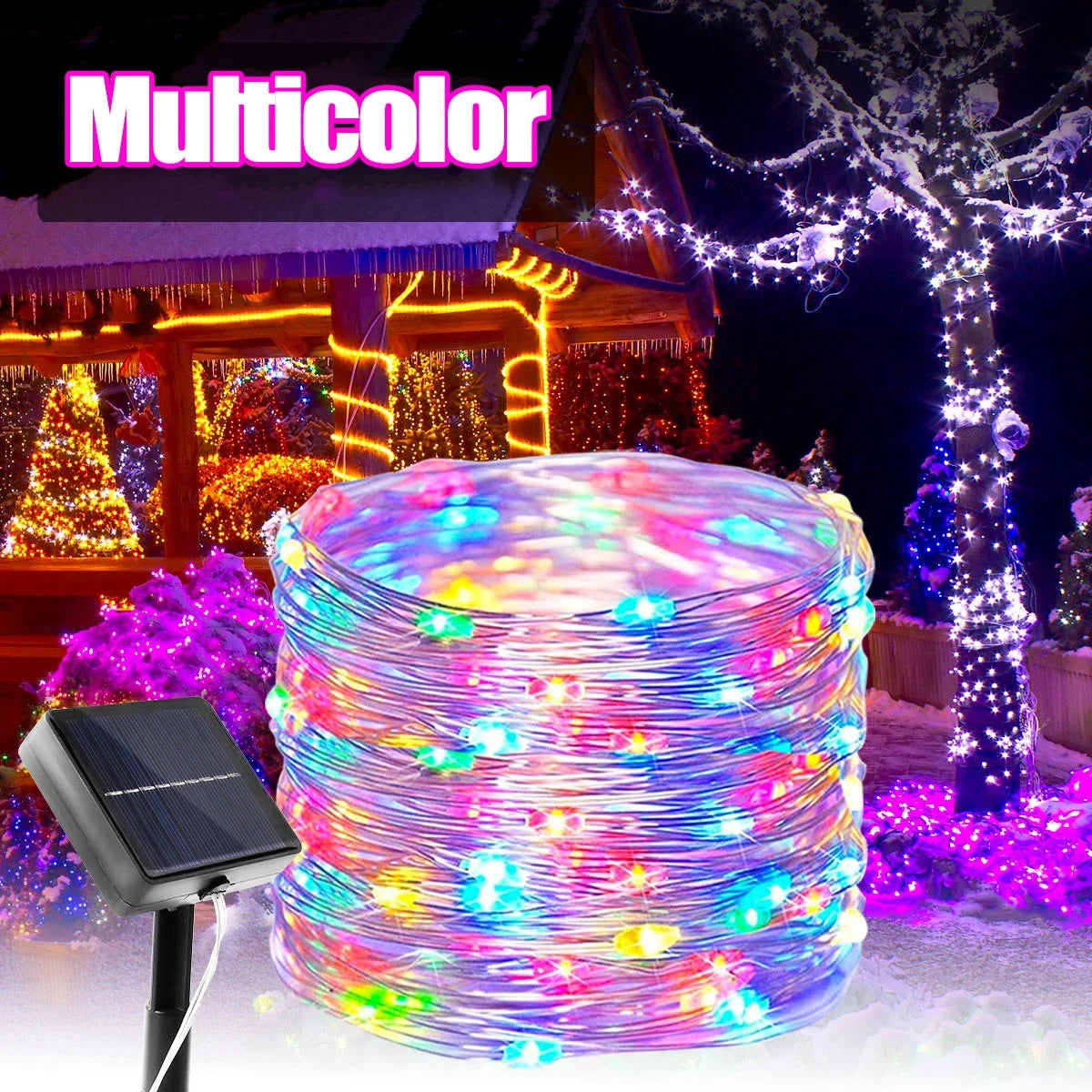 OEM Solar Fairy String Lights 400 LED Multicolor IP65  42m