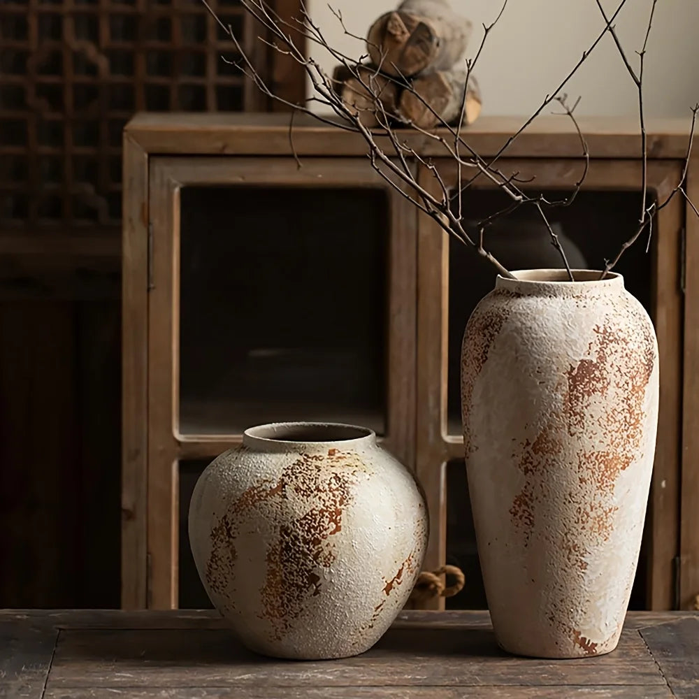 OEM Decorative Vase Speckled Ceramic Design Beige Small