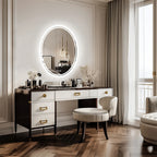 OEM Bathroom Mirror Oval LED Backlit Silver