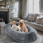 OEM Dog Bed Giant Beanbag Washable Fur Cover Blanket Gray Large