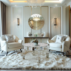 OEM Coffee Table Round Mirrored Silver