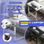 OEM Laptop Desk Compact Work Surface Light Oak
