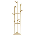 OEM Corner Coat Rack Bamboo Natural