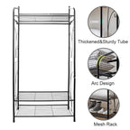 OEM Clothes Rack Heavy Duty Metal Frame Hanging Rail Black