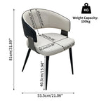 OEM Dining Chairs Microfiber Leather Wide Cushioned Seat Upholstered