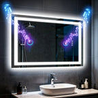 OEM Bathroom Mirror LED Backlit Bluetooth Speaker Silver