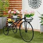OEM Plant Stand 3-Tier Bicycle Iron Frame Black