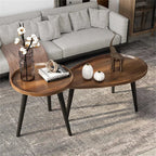 Nesting Coffee Table Set - MDF - Walnut