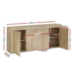 OEM Modern Buffet Sideboard Storage Cabinet Wood 180x35.5x72.5cm