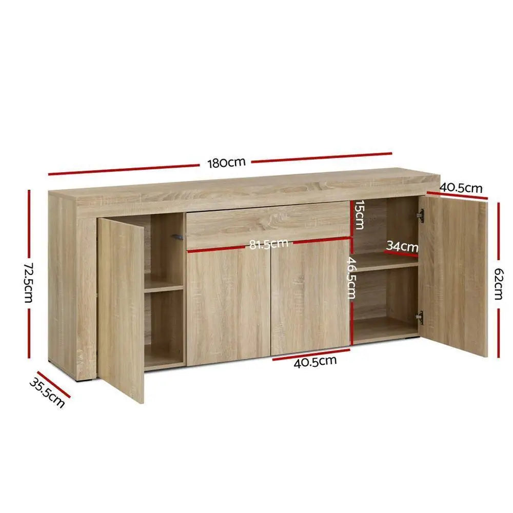 OEM Modern Buffet Sideboard Storage Cabinet Wood 180x35.5x72.5cm