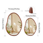 OEM Wall Mirror Asymmetrical Wood Frame Mid Century