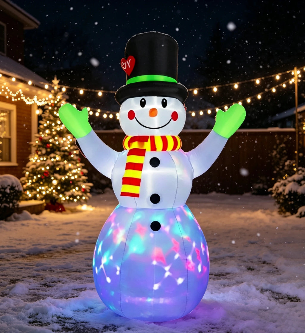 OEM Christmas Inflatable Snowman LED Lights Waterproof 100V-240V