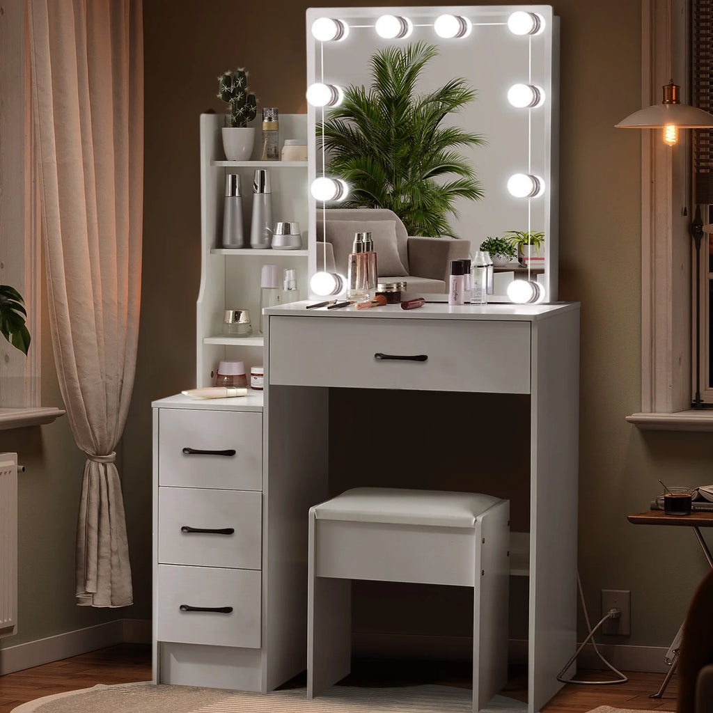 OEM Vanity Dressing Table 3-Colour LED Mirror White