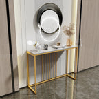 OEM Console Table Marble Top White & Gold