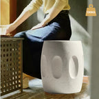 OEM Side Table Lightweight Concrete Faux Terrazzo White