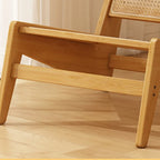 Lounge Armchair with Backrest - Light Oak