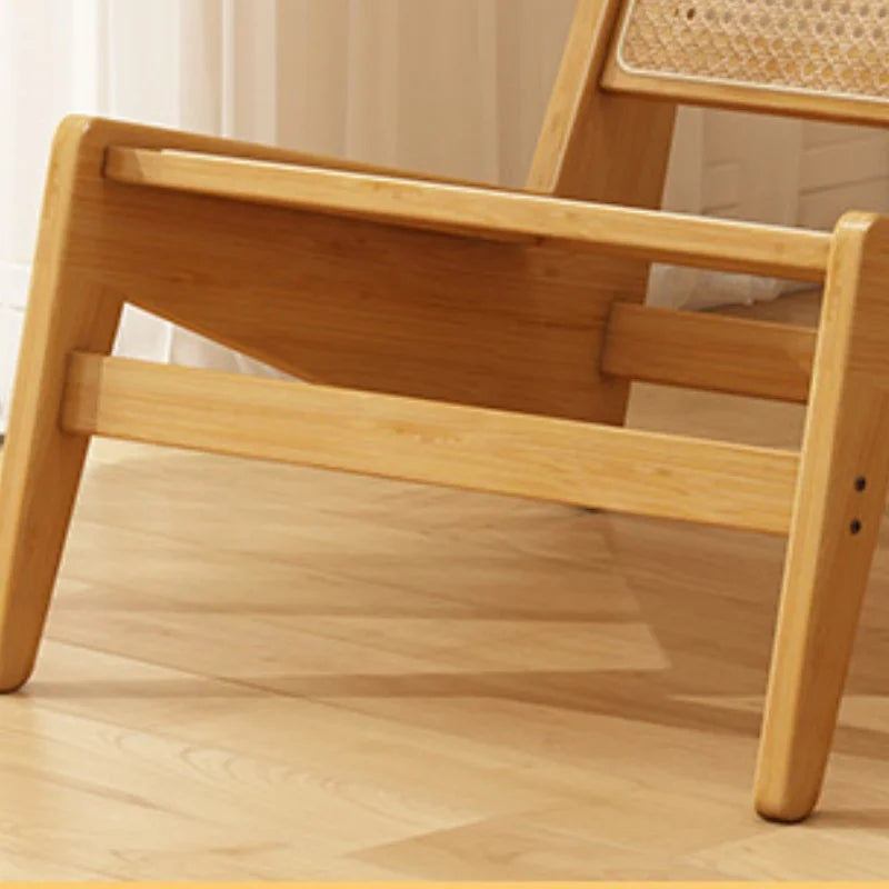 Lounge Armchair with Backrest - Light Oak