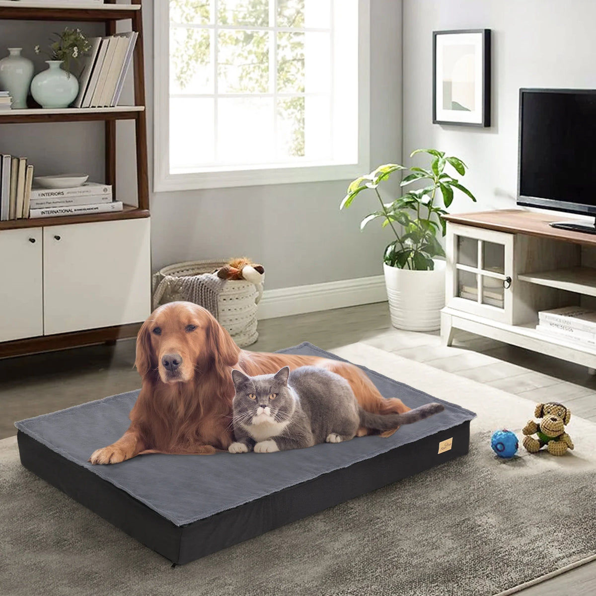 OEM Orthopedic Dog Bed Waterproof Lining Non-Slip Base Medium
