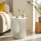 OEM U-Shaped Side Table Modern Off White