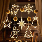 OEM Christmas LED Window Hanging Light Christmas Bell Warm White