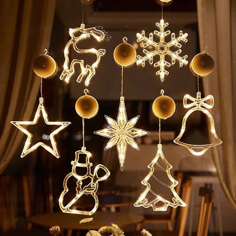 OEM Christmas LED Window Hanging Light Christmas Bell Warm White