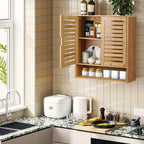 Bathroom Cabinet Shelf - Wall Mounted - Bamboo