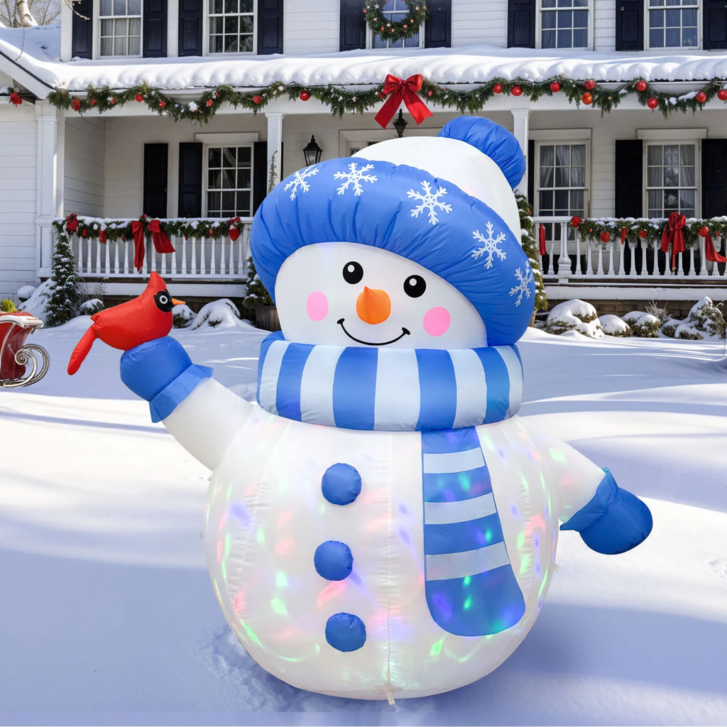 OEM Christmas Inflatable Snowman Colourful Lights Outdoor 5ft 220V-240V