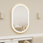 OEM Bathroom Mirror Oval LED Illuminated Gold