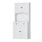 OEM Buffet Sideboard Hutch Storage Cabinet White 80x40x180cm