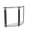 OEM Console Table Half Moon Sintered Stone Top White