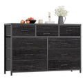 10-Drawer Storage Dresser - MDF - Black