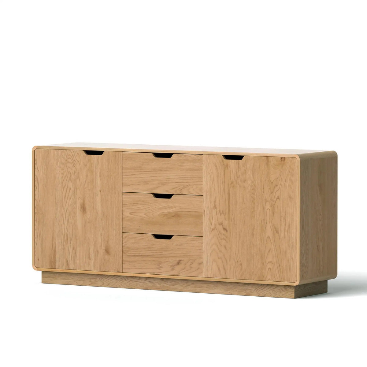 OEM Scandinavian Buffet Sideboard Storage Cabinet Oak 160x40x75cm