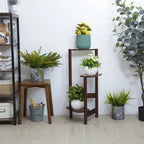 OEM Plant Stand 3-Tier Bamboo Corner Shelf Natural
