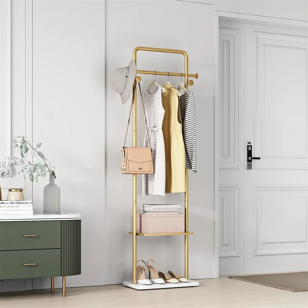 OEM Clothing Rack Marble Effect Base Gold