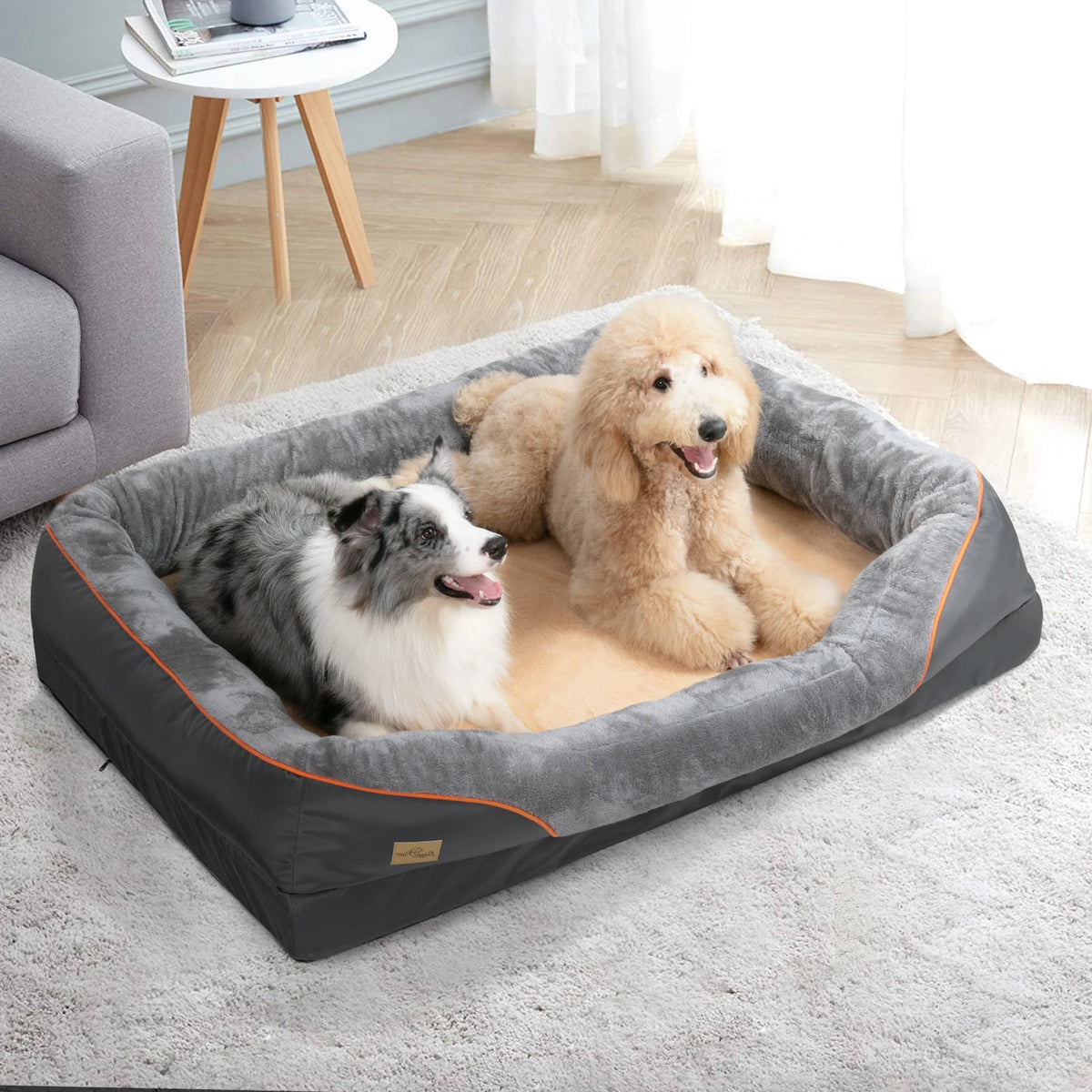 OEM Dog Bed Warm Fleece Waterproof Washable Cover Grey 3XL