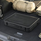 OEM Folding Camping Table Aluminium Mesh Top Black 88x40x27cm