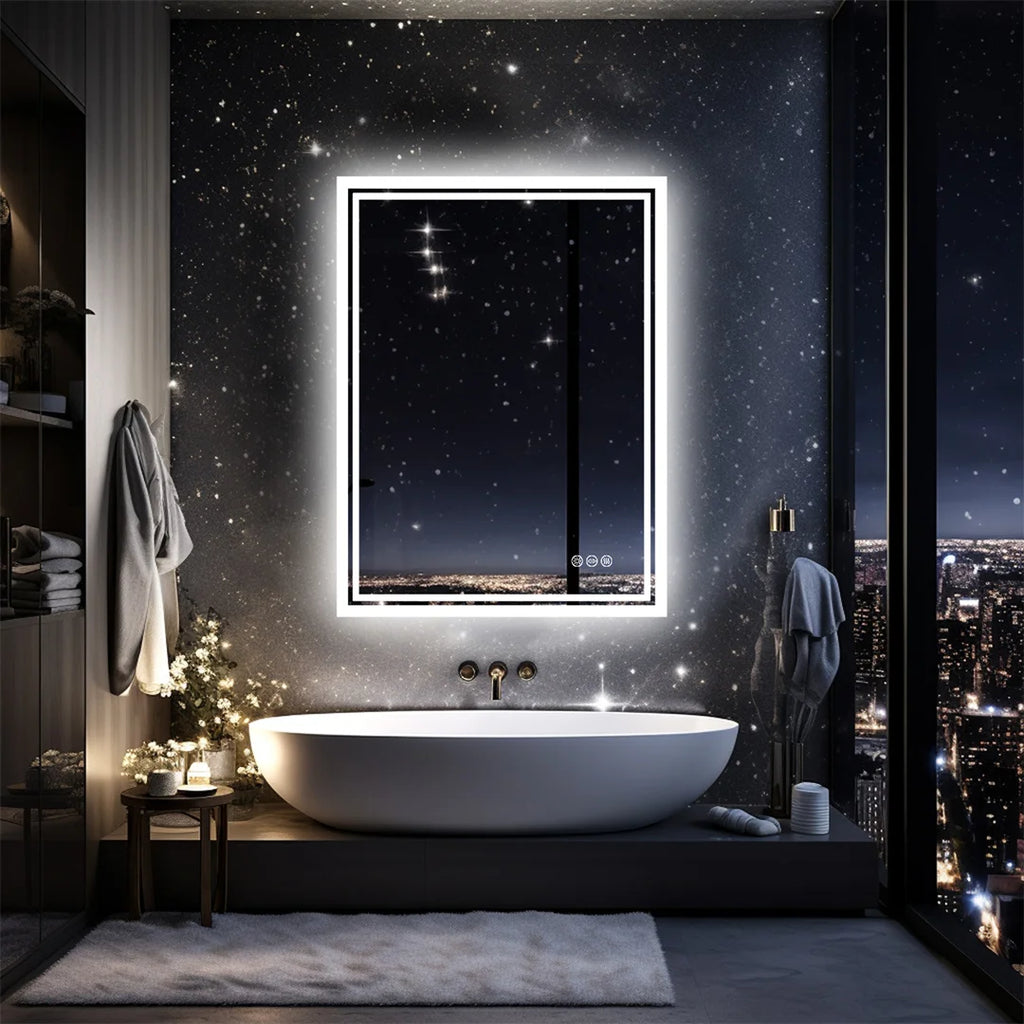 OEM Bathroom Mirror Rectangular LED White