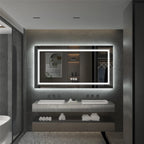 OEM Bathroom Mirror Wide LED Silver
