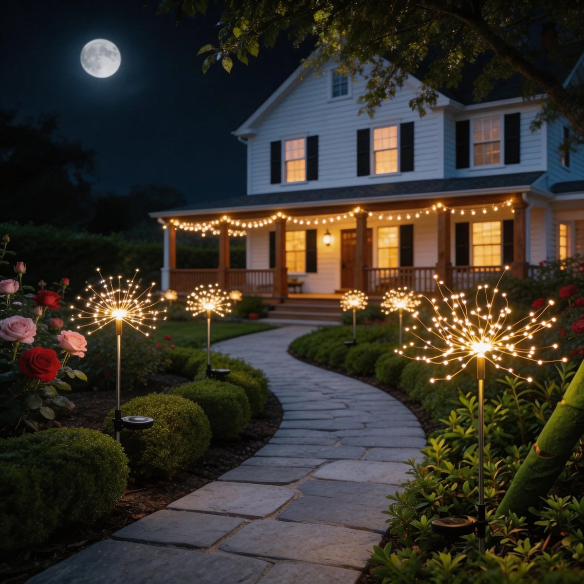 OEM Solar Starburst String Lights 90 LED 8 Modes Multicolor 5m 12 Pack
