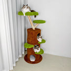 OEM Cat Tree Plush Stairs Condo Green 148cm